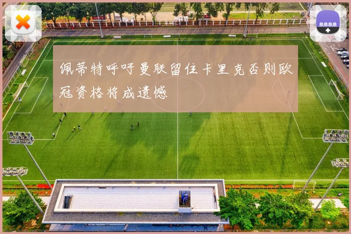 佩蒂特呼吁曼联留住卡里克否则欧冠资格将成遗憾